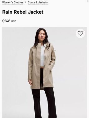 NEW lululemon Lightweight Trench Coat in Beige